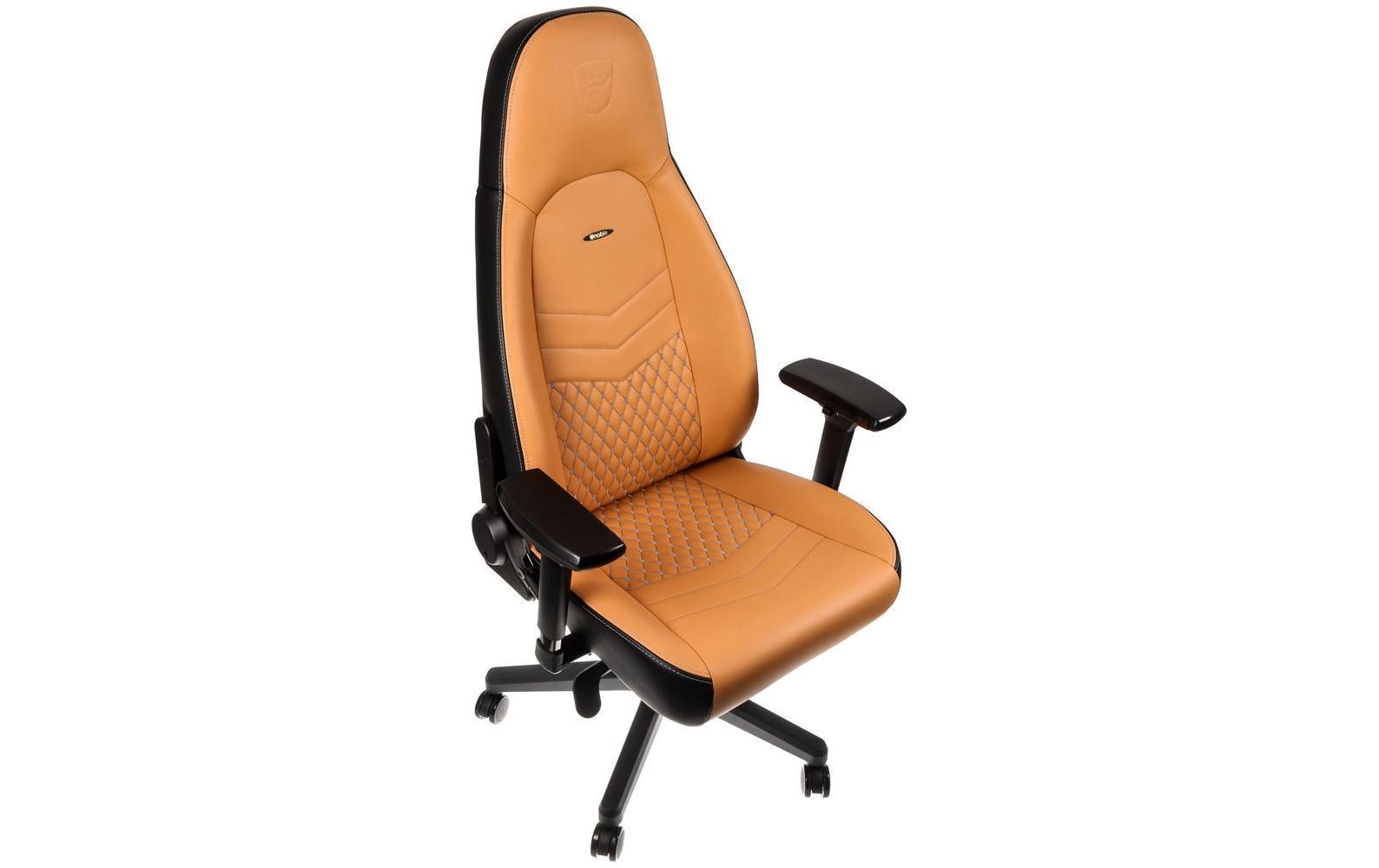 Gaming-Stuhl ICON Echtleder Cognac<br>Echtleder -Computersessel