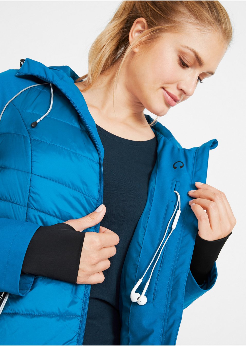 Veste fonctionnelle aspect hybride