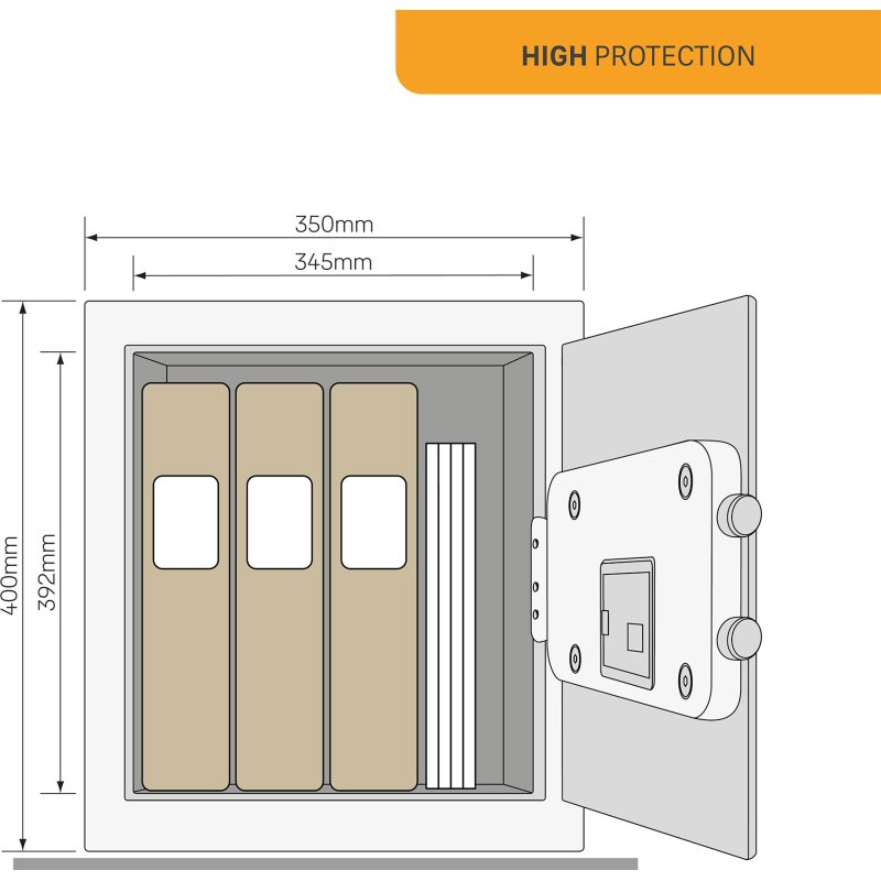 Coffre-fort Protection High Sécurité 38 L - serrure électronique Yale