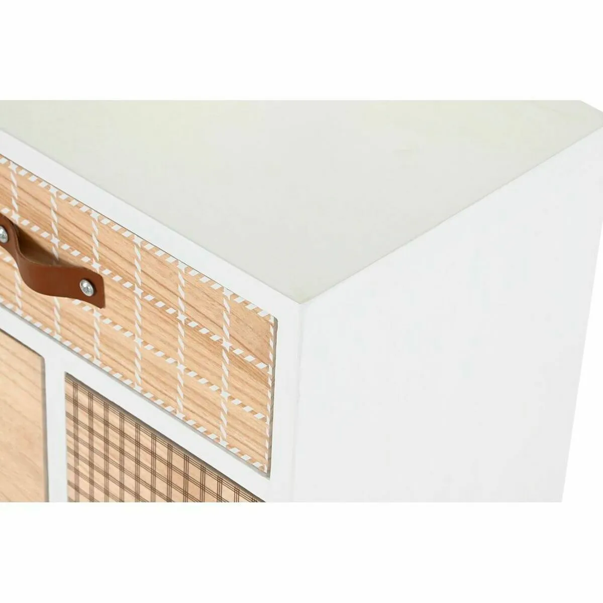 DKD Home Decor Table de Nuit - Naturel Blanc