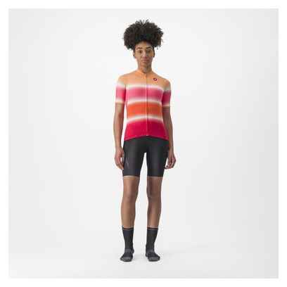 Maillot Manches Courtes Femme Castelli Dolce Orange/Rose