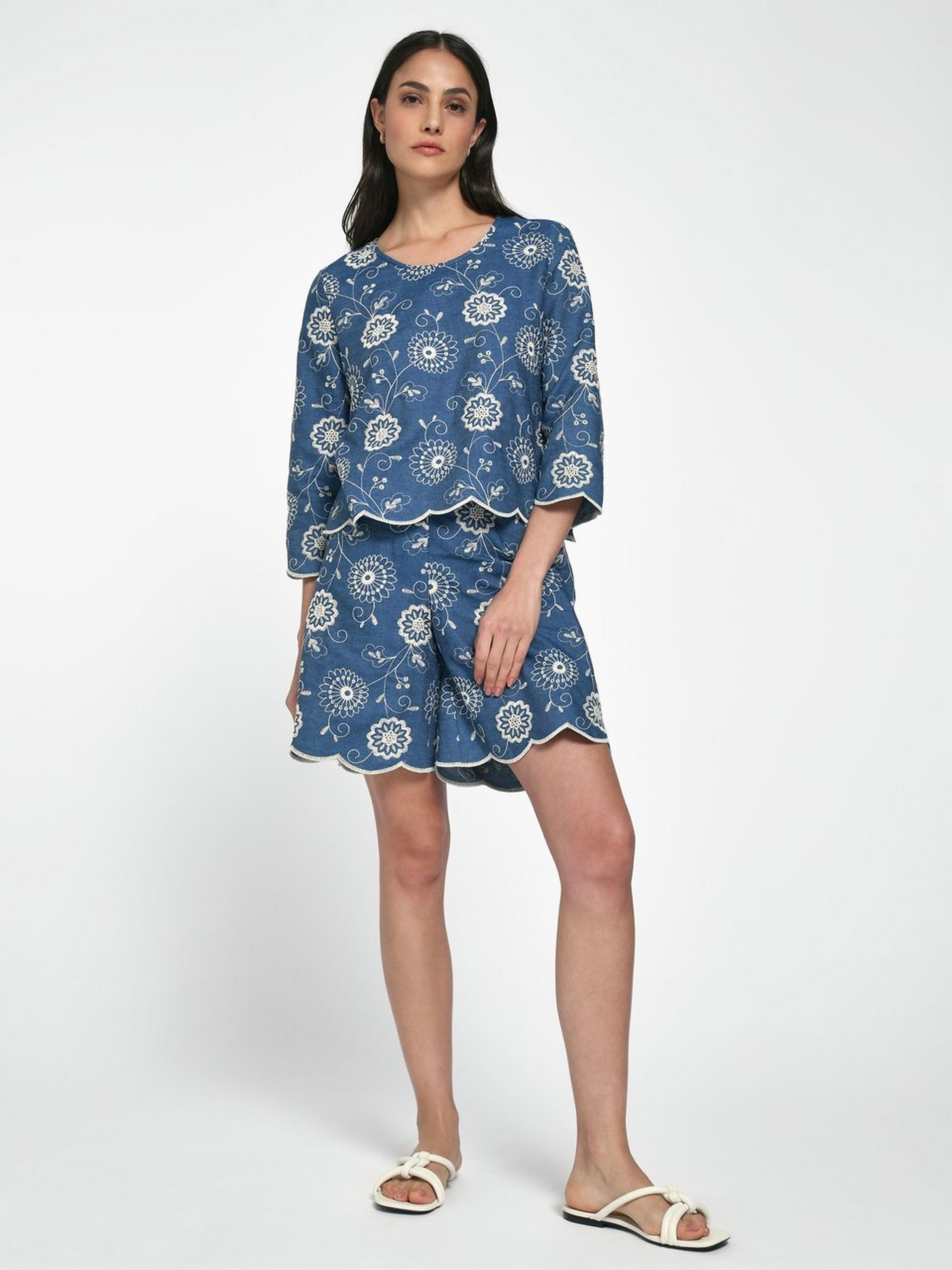 Blusen-Shirt mit 3/4-Arm