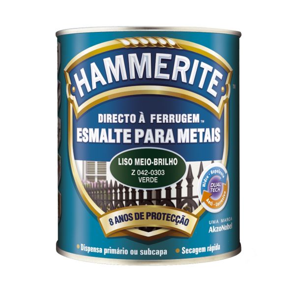 Hammerite Esmalte Antioxidante Liso Meio Brilho 0.75l Verde Escuro