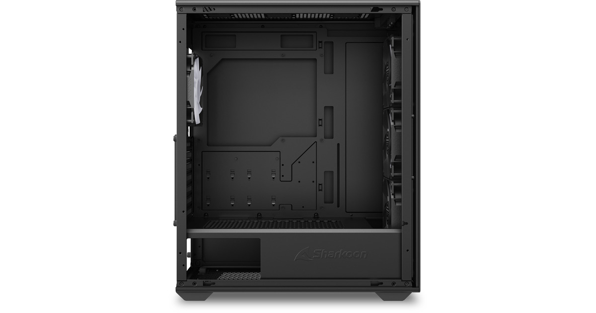 SharkoonVK4 Rainbow midi tower behuizing  (Zwart | 2x USB-A | RGB | Tempered Glass)