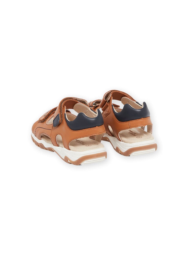 Sandales camel en cuir