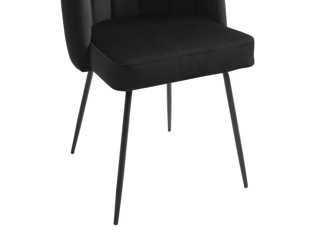 Lot de 2 chaises en velours et métal - Noir - ALTINAM de Pascal MORABITO