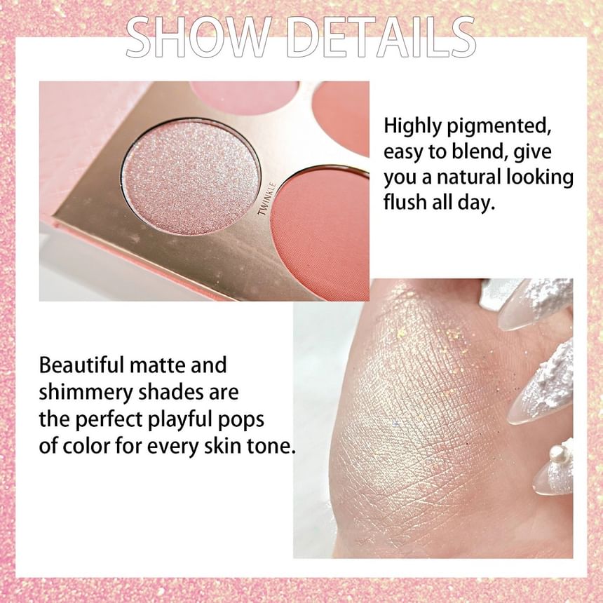 BEAUTY GLAZED - 6 kleuren blushpalet