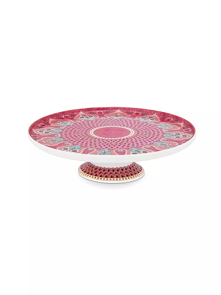 PIP STUDIO Tortenplatte auf Fuss Mini 21cm Flower Festival Dark Pink beere