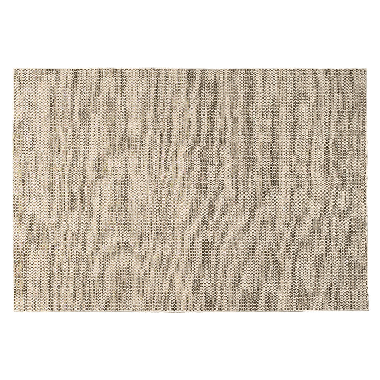 Macabane Tapis en Laine tissée Quentin blanc/kaki - 230x160 cm