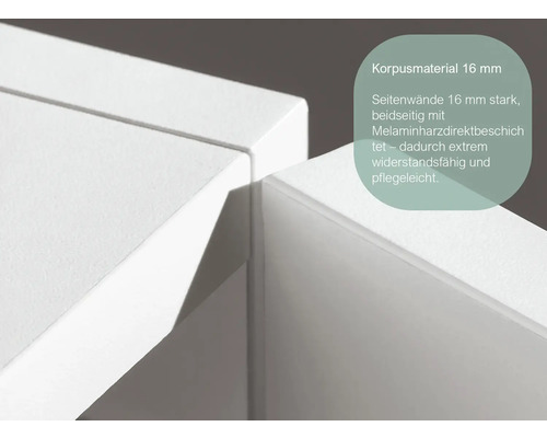 Badkamermeubelset NOBILIA Programma 2 BxHxD 210 x 169,1 x 48,7 cm, fronten hoogglans grijs, met wastafelmeubel en 3-deurs spiegelkast met ledverlichting, onderkast, halfhoge kast, greep mat chroom, 277