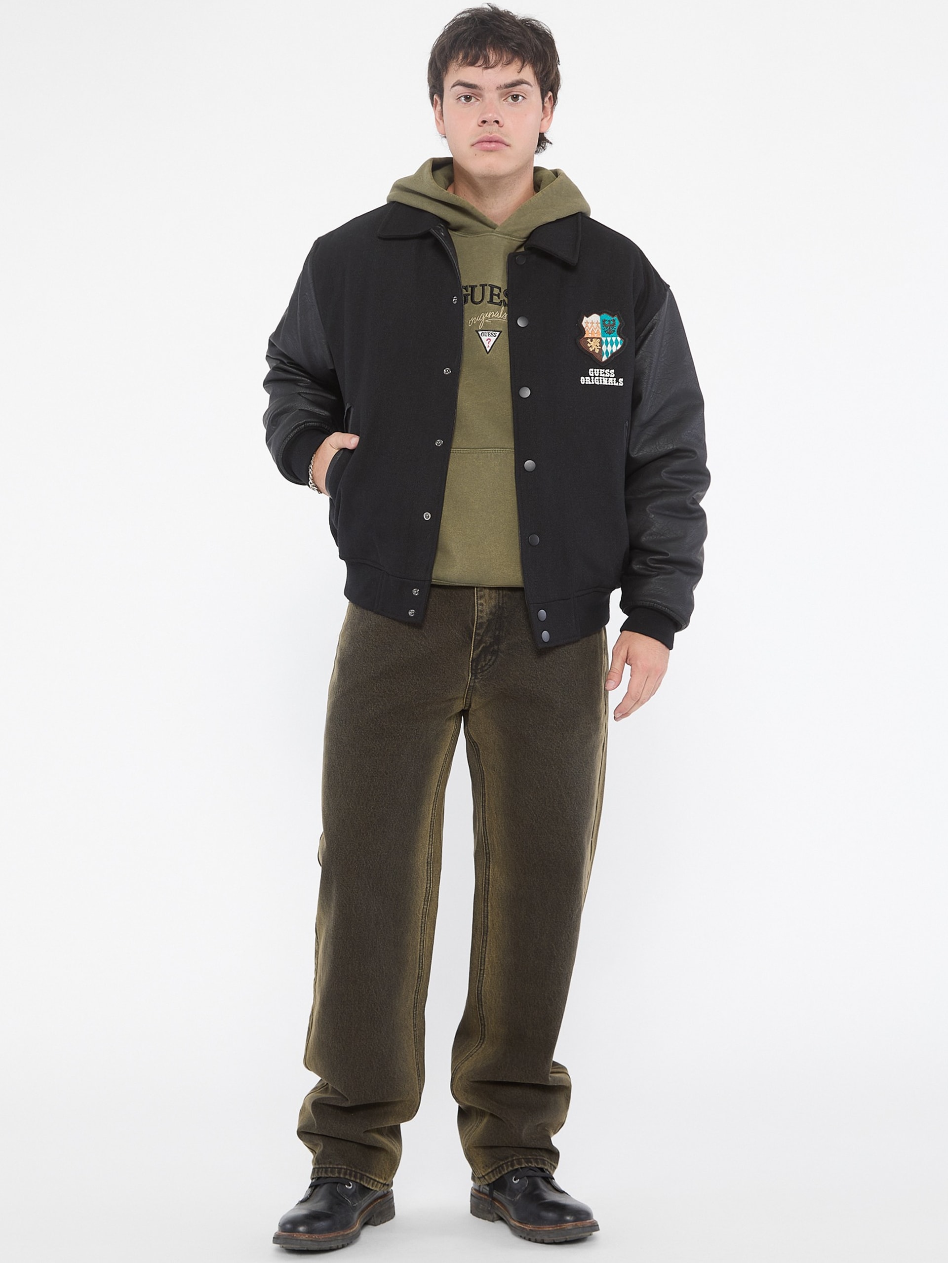 Jaqueta universitária GUESS Originals Crest
