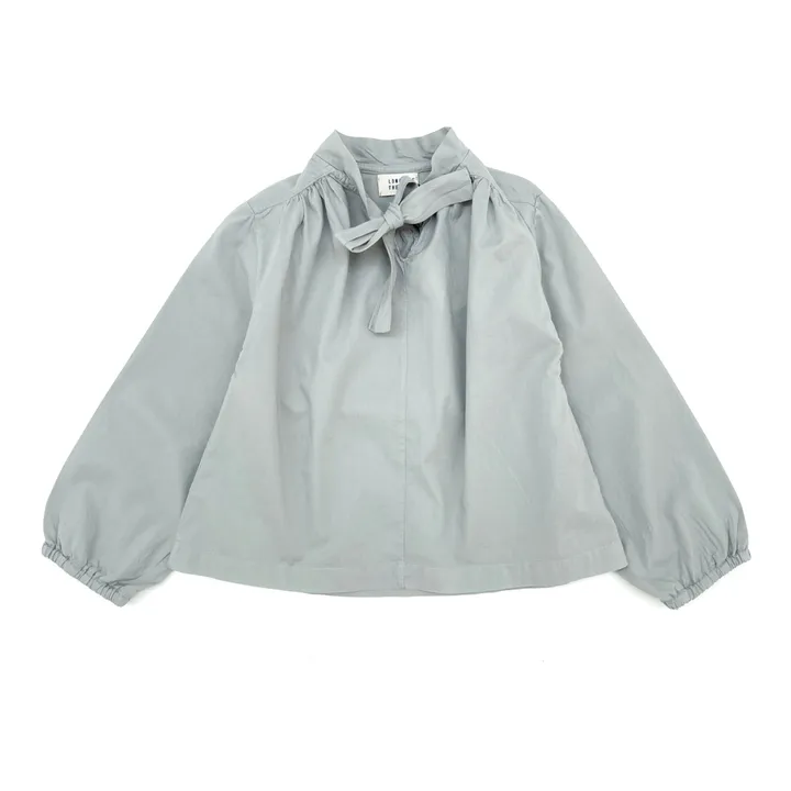 Longlivethequeen Blouse Bow Coton Bio | Gris clair