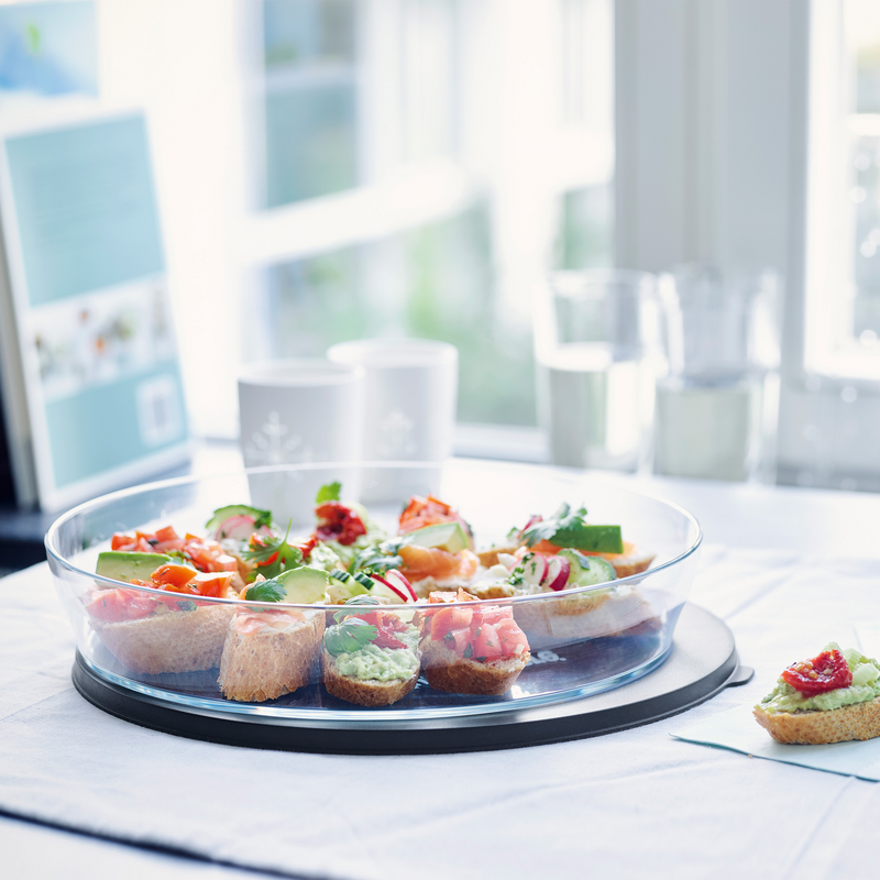 Clear Line 2 l  Elegante Schale für Häppchen und Finger Food oder flache Speisen
