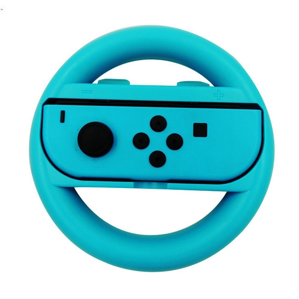 (2er Set) Nintendo Switch / OLED Racing Wheel Lenkrad Joy-Con Controller - Rot / Blau