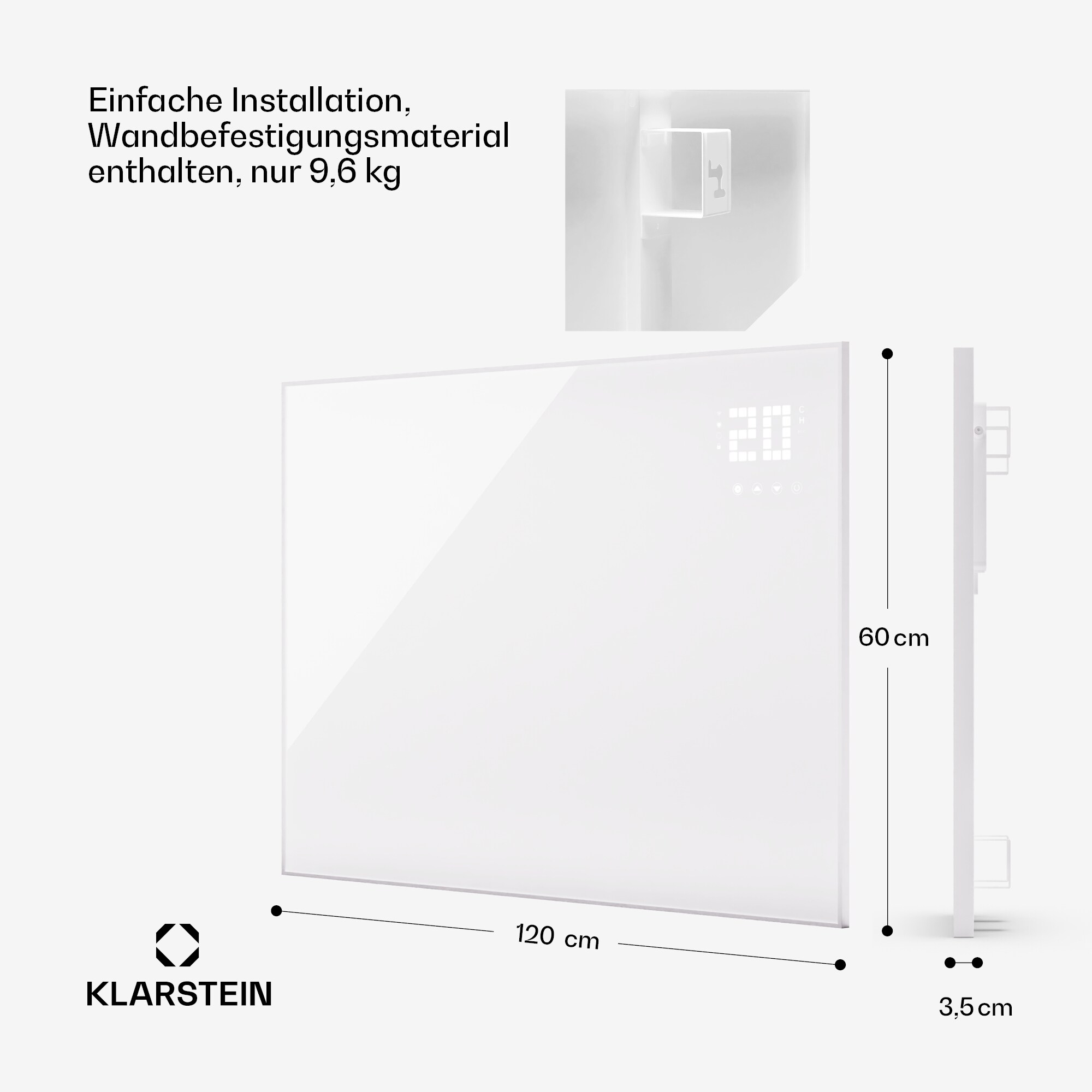 Wonderwall Smart Bornholm Infrarotheizung 130x85cm App 980W