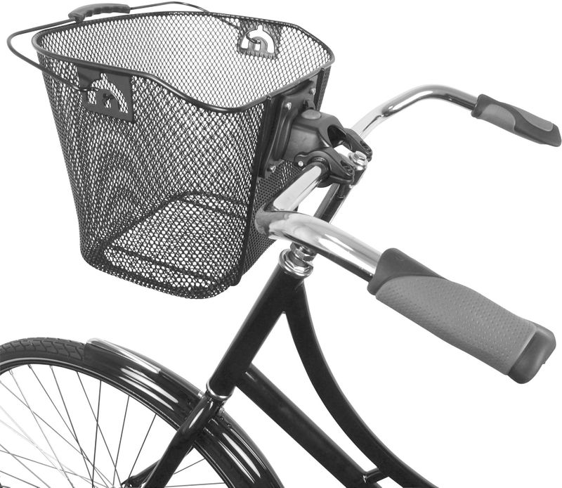 Dresco Stalen Fietsmand fijnmazig Zwart