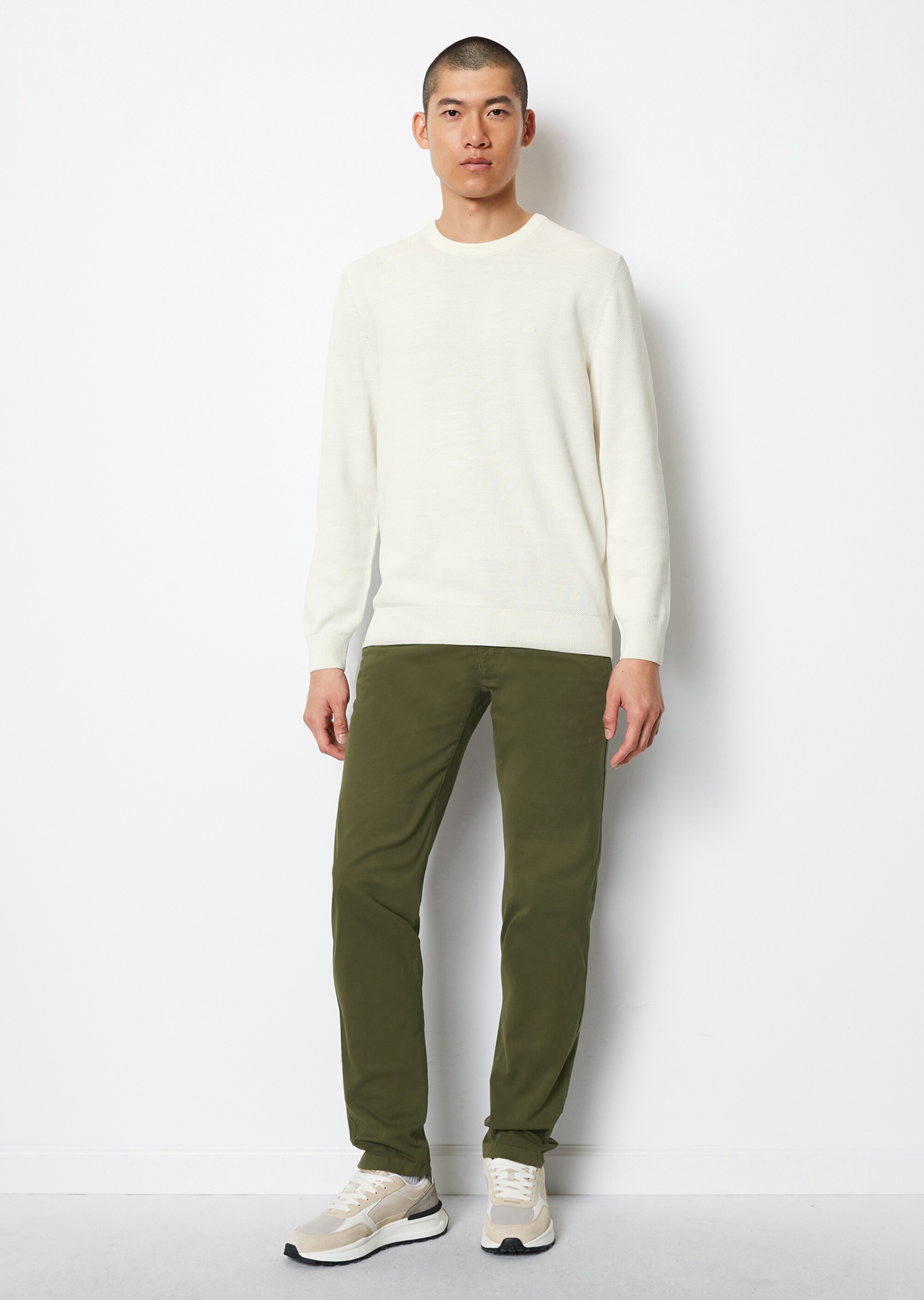 Pullover regular mit feiner Piqué-Struktur