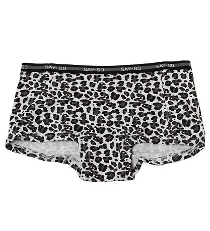 Say-So Hipsters - Gråmeleret m. Leopard