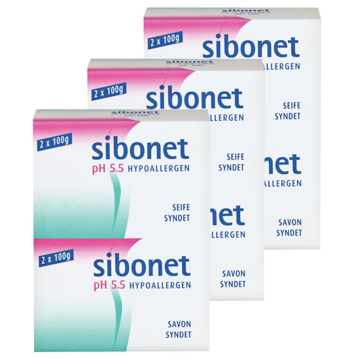 Sibonet pH 5.5 Hypoallergen Seife 2 Stück 3x 200g