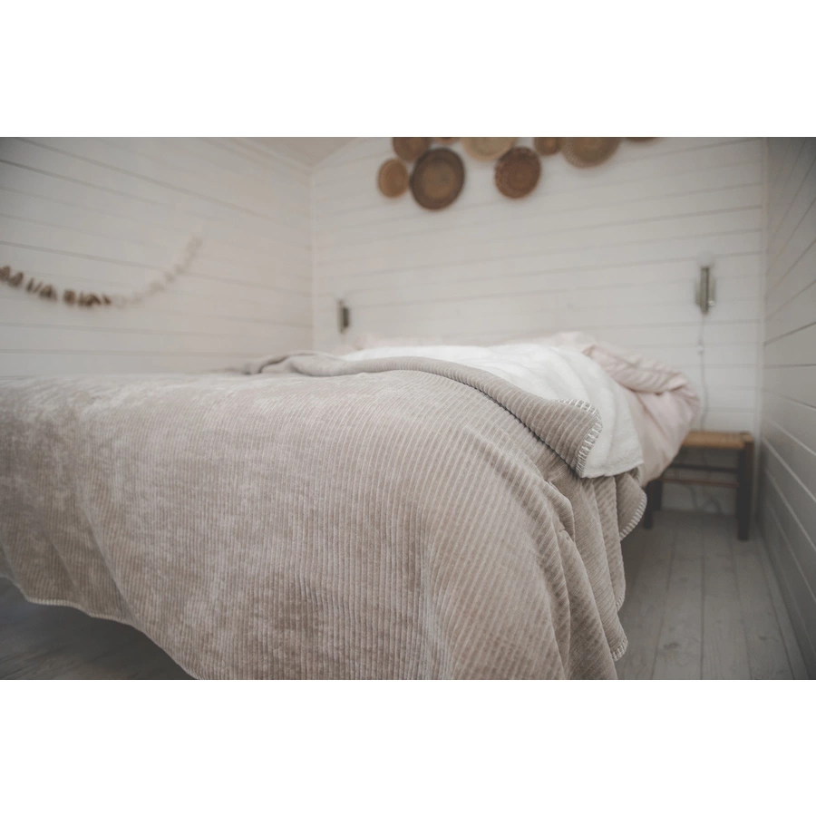 koeka Decke Plüsch Vik Taupe