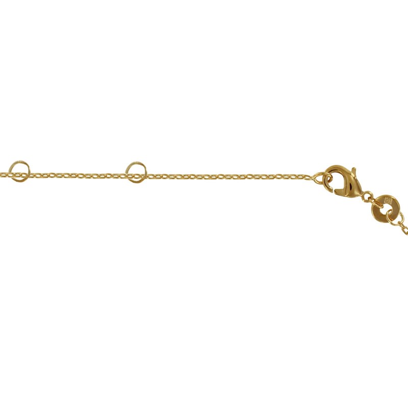 Collier Plaqué Or Petites Breloques Feuilles