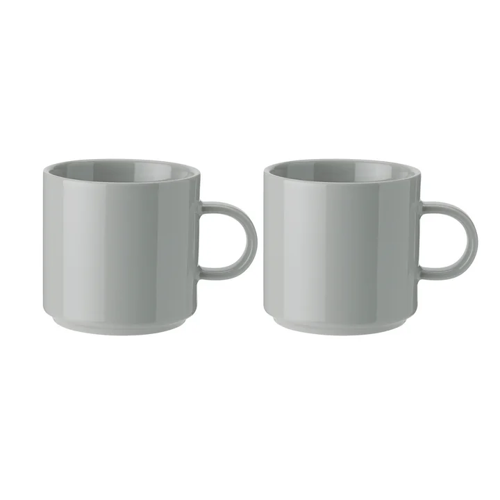 Stelton - Kaffee Tasse, hellgrau (2er-Set)
