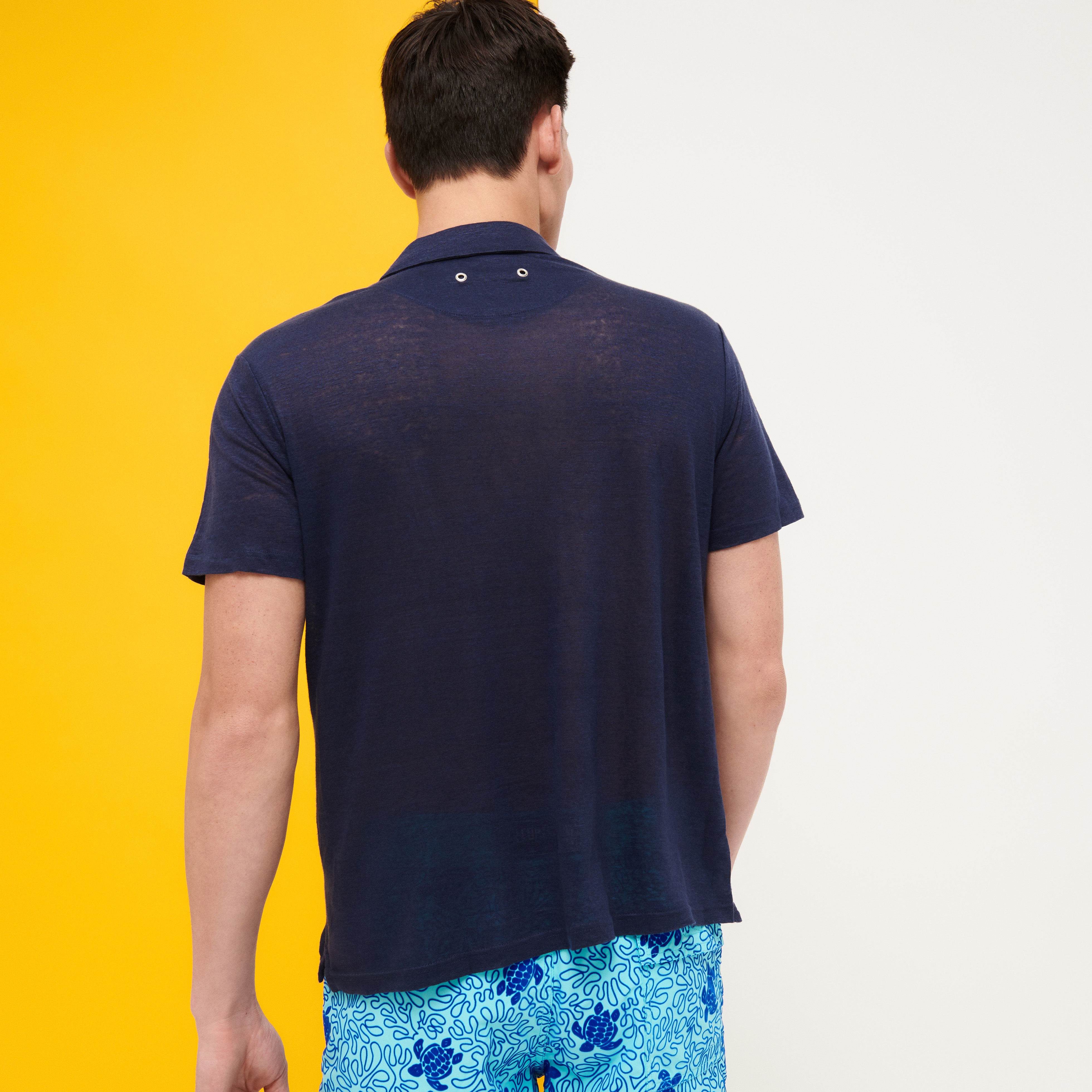 Polo en jersey de lin homme uni | Site Vilebrequin | PYRE9O00