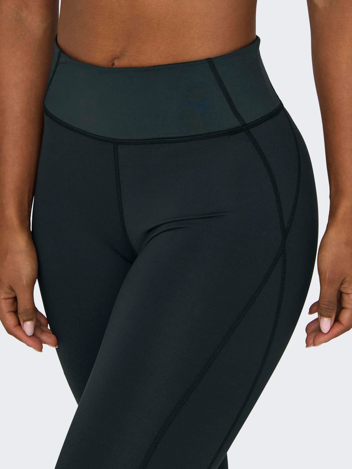 ONPOPAL Hohe Taille Enger Schnitt Sportleggings Black
