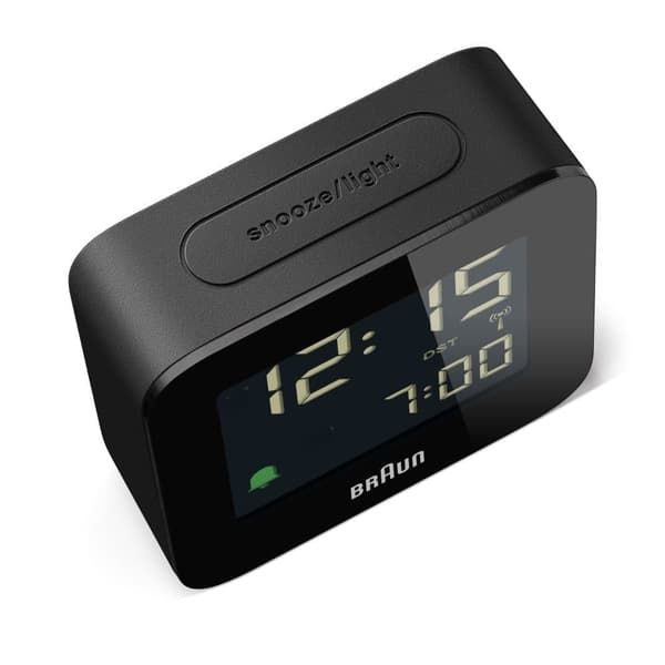 Braun sort digital vekkerklokke BC08B