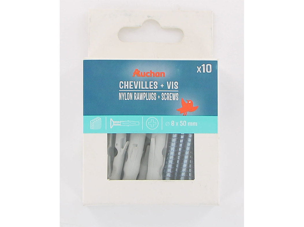 BUCHAS PARAFUSOS AUCHAN 10PCS 8X50MM