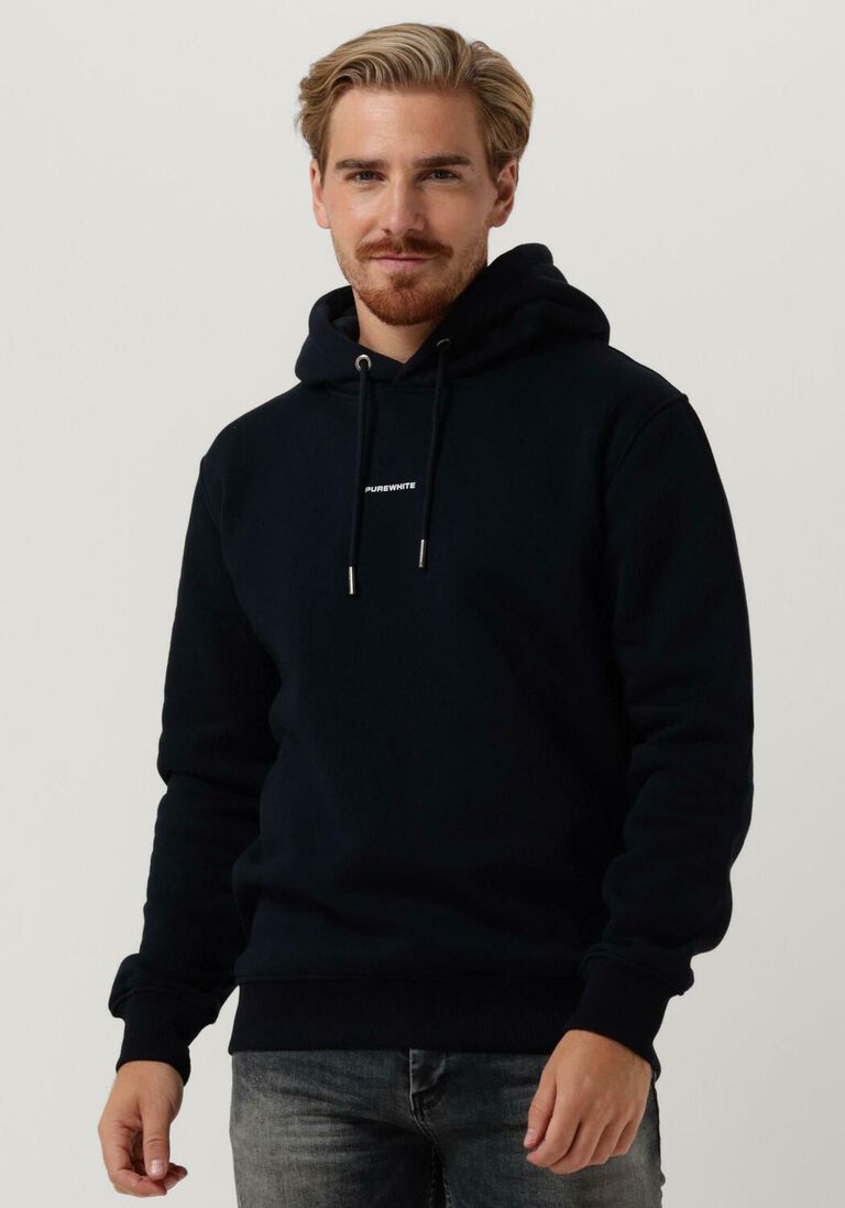 PUREWHITE donkerblauwe purewhite sweater pure logo hoodie