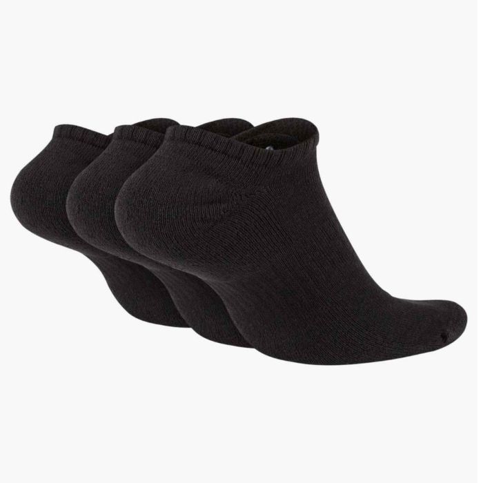 Nike Unisex Strømper Everyday Cushioned No-Show Socks 3-Pack Sort