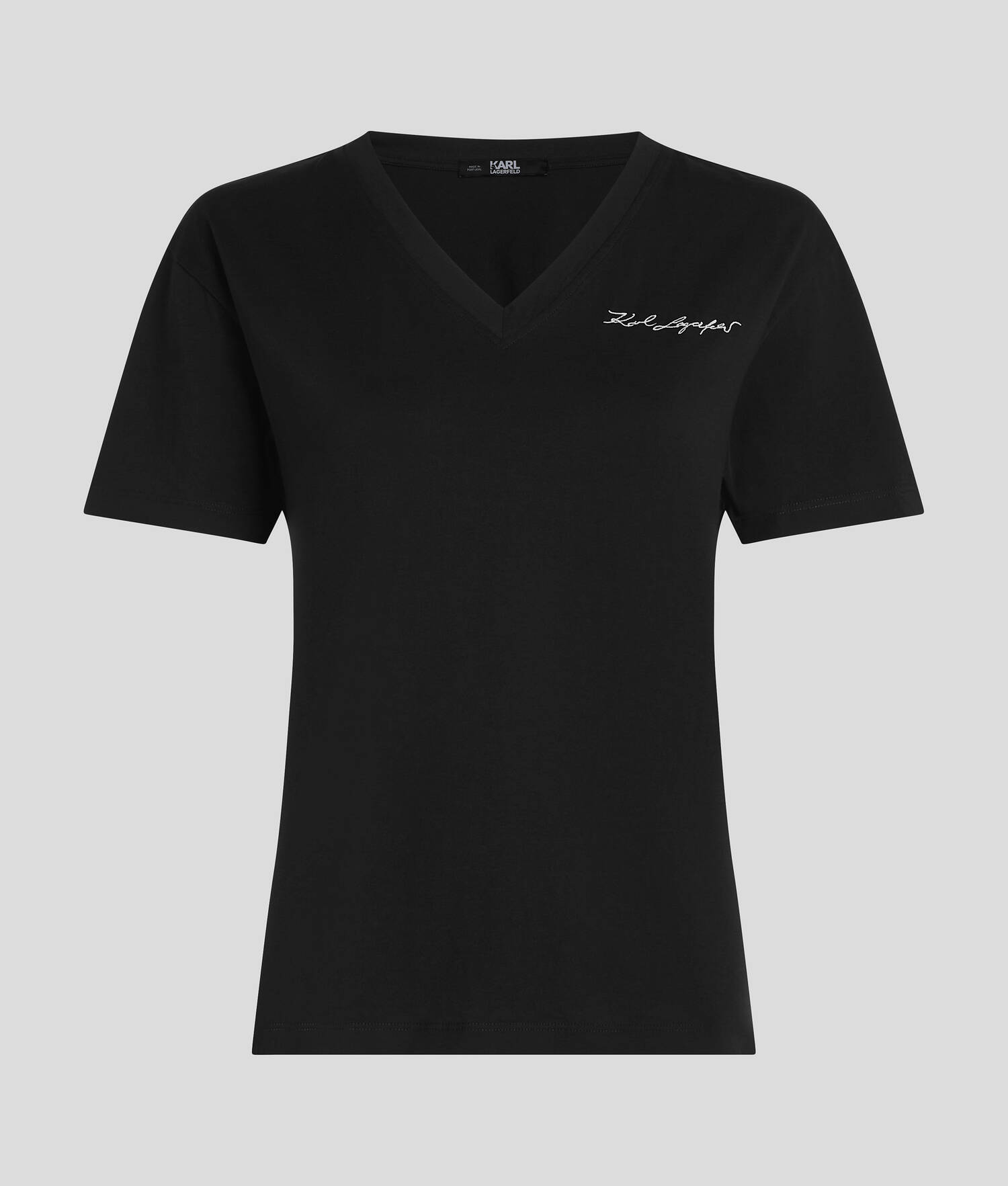 T-SHIRT À COL EN V KARL SIGNATURE