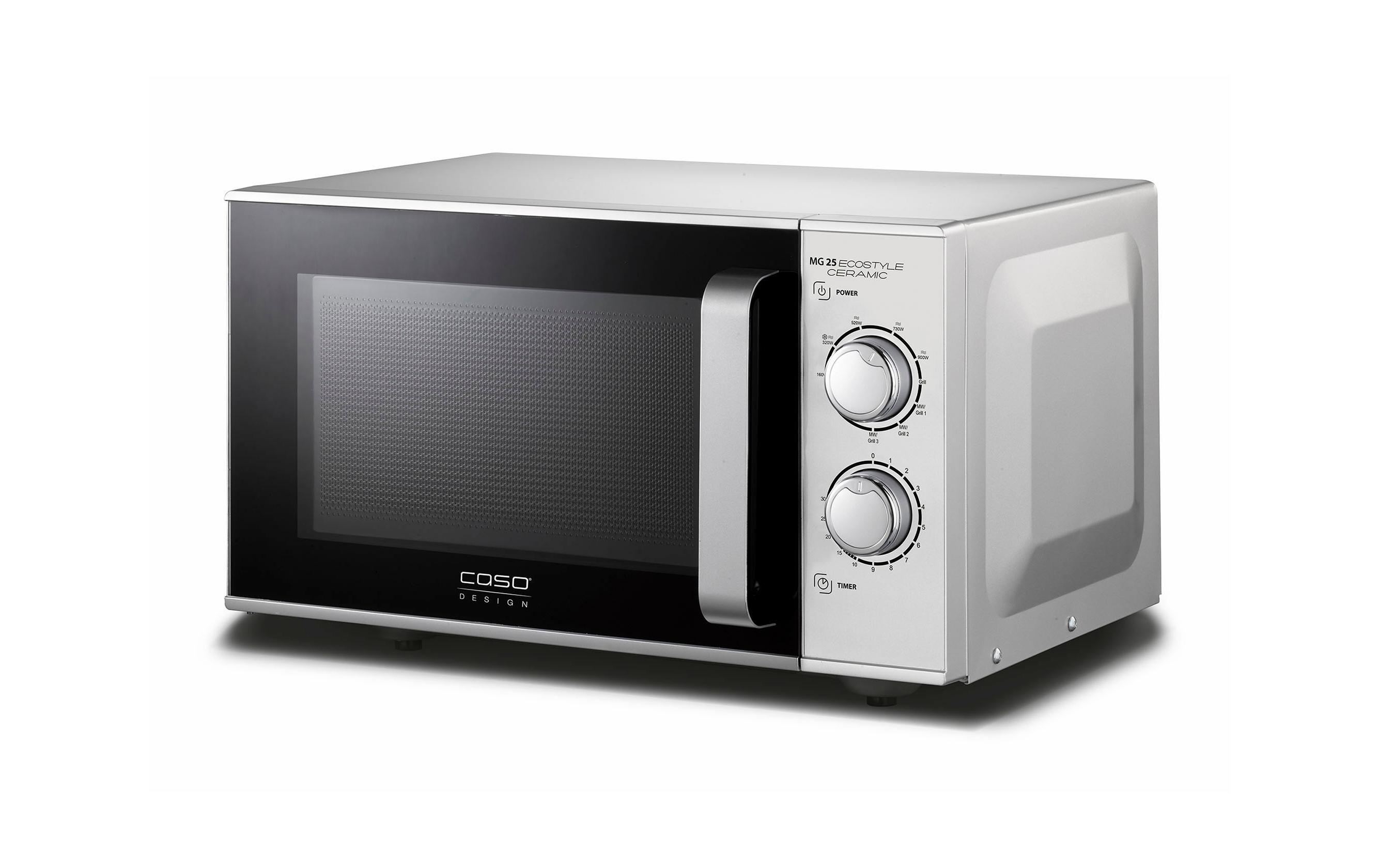 Mikrowelle mit Grill MG 25 Ecostyle Ceramic Schwarz/Silber<br>Mikrowelle