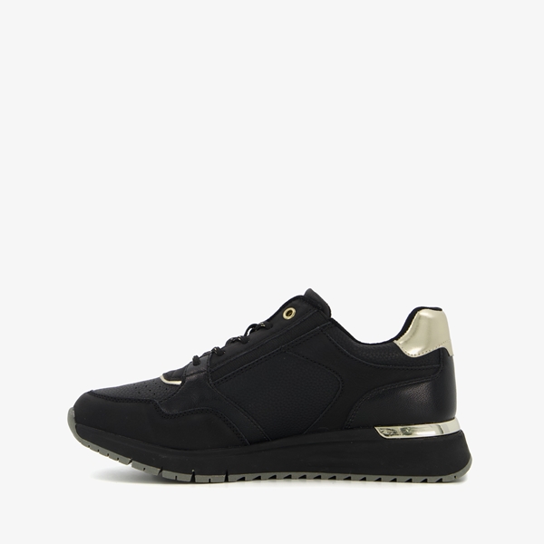 Blue Box dames sneakers zwart met metallic details