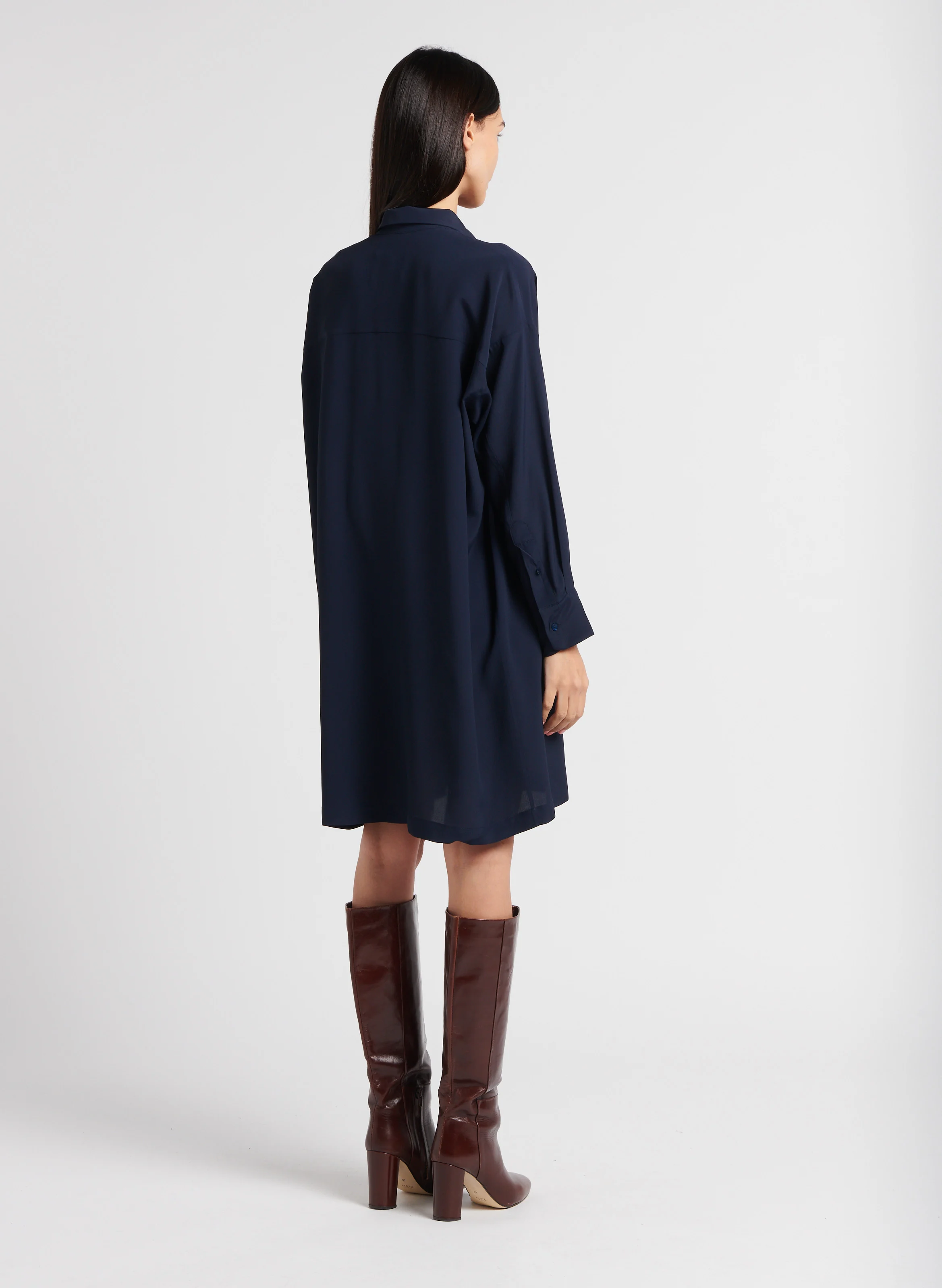 KITA - Robe courte à volants| Bleu