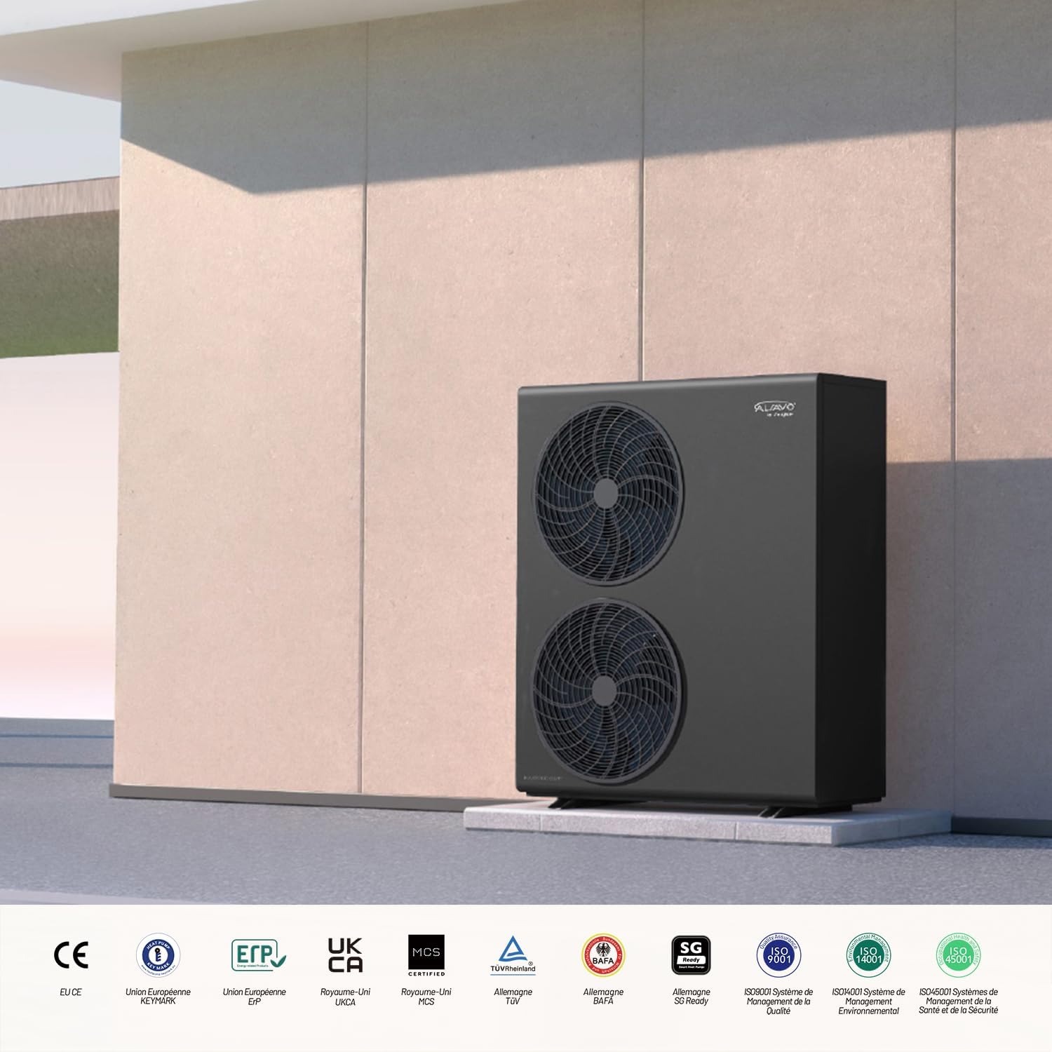 Monoblock Luft Wärmepumpe INVERBOOST HEAT R290 16 kW, Dreiphasig mit Doppellüfter, A+++ Energieeffizienz für Warmwasser und Heizung, BAFA-förderfähig
