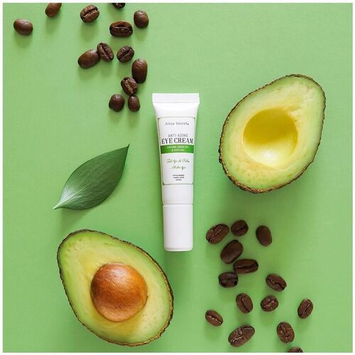 Alma Secret - Eye Cream Antiedad Con Aguacate, Té Verde & Cafeína