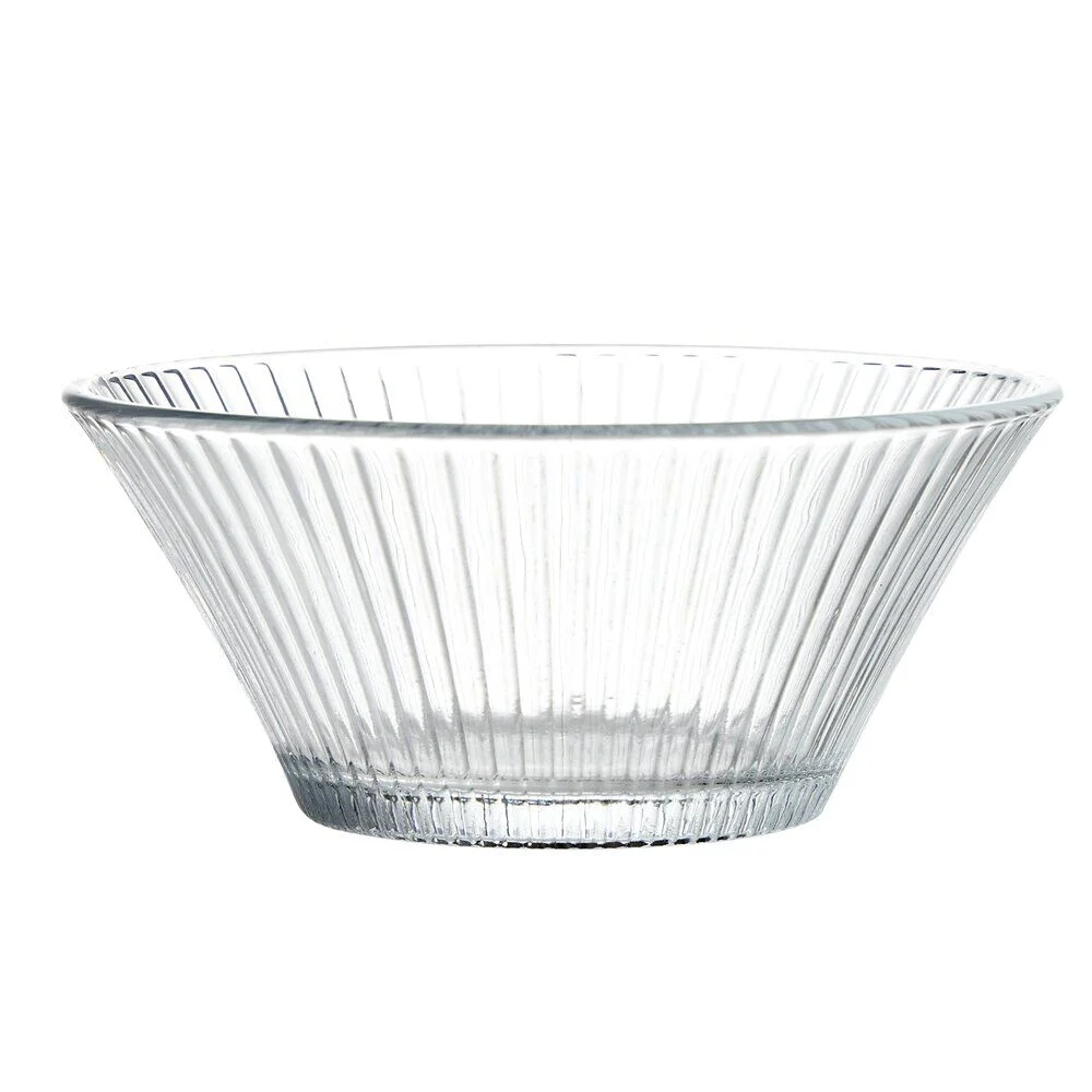 Coupelle en verre strié vert H5,4cm