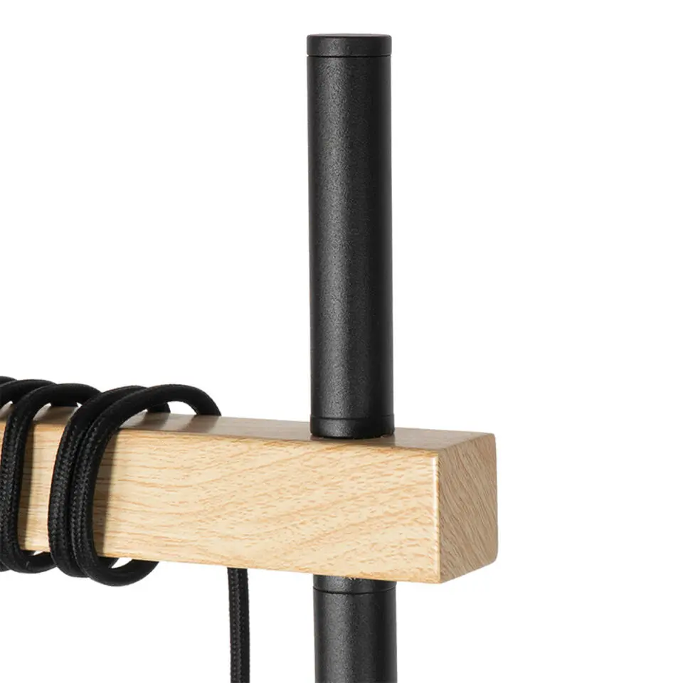 Qazqa vloerlampen chon zwart e27
