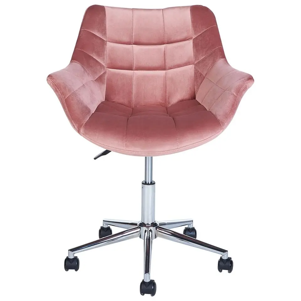 LABELLE - Bureaustoel - Roze - Fluweel