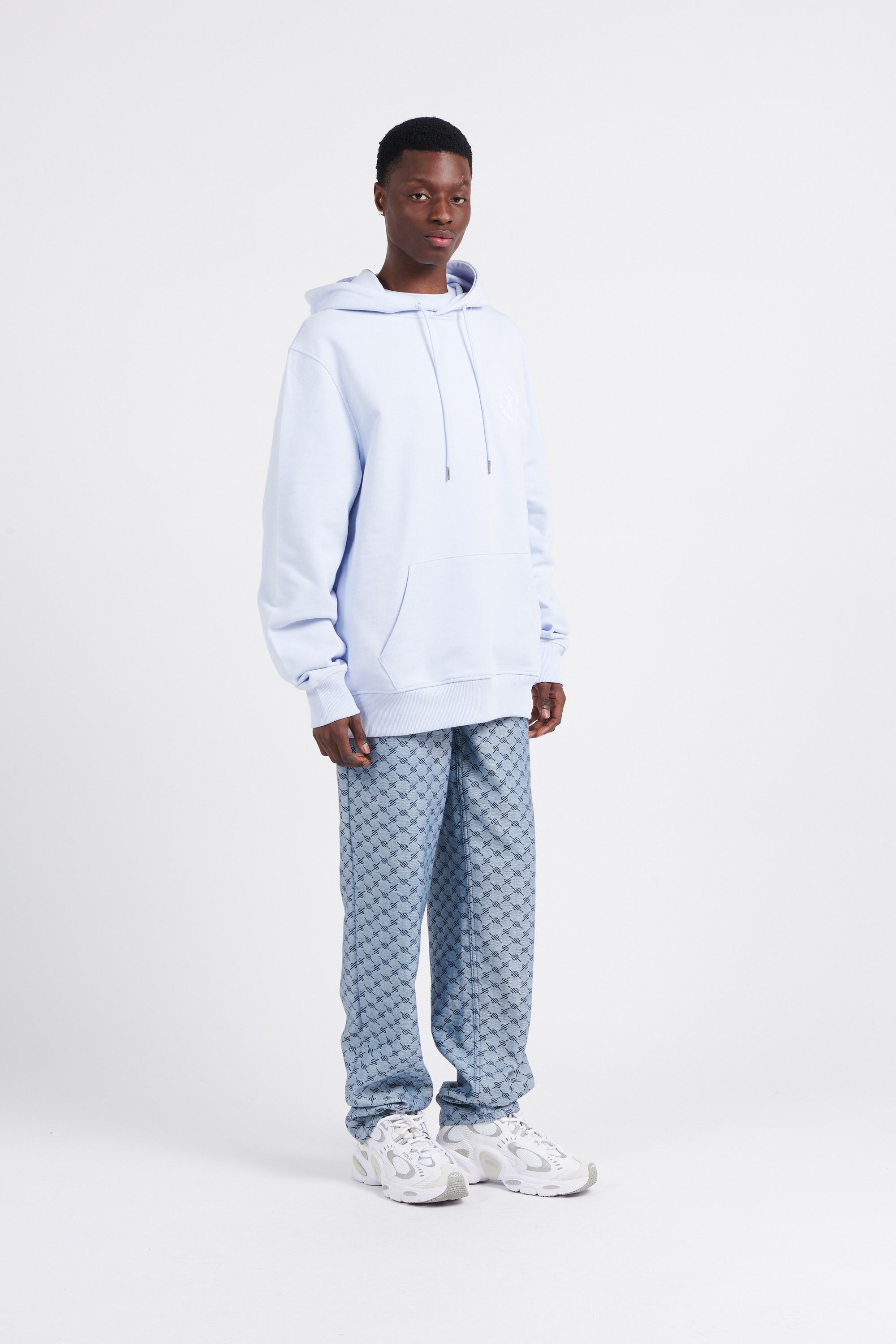 Daily Paper Hoodie circle hoodie Bleu