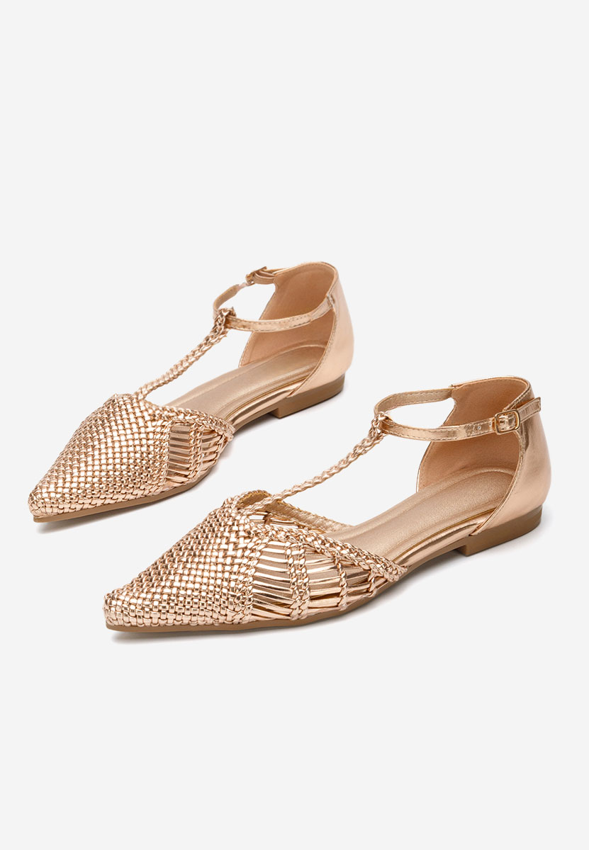 Ballerines à bout pointu champagne Paisley