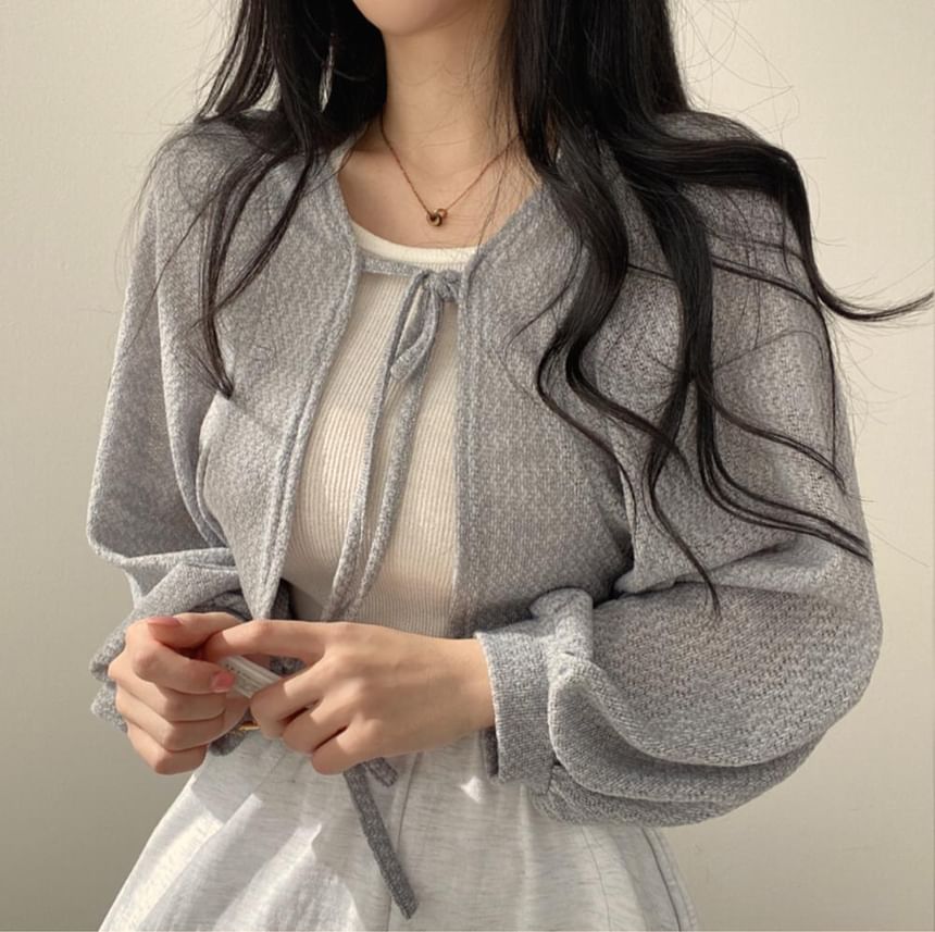Eiffekee - Cropped Cardigan met Striksluiting
