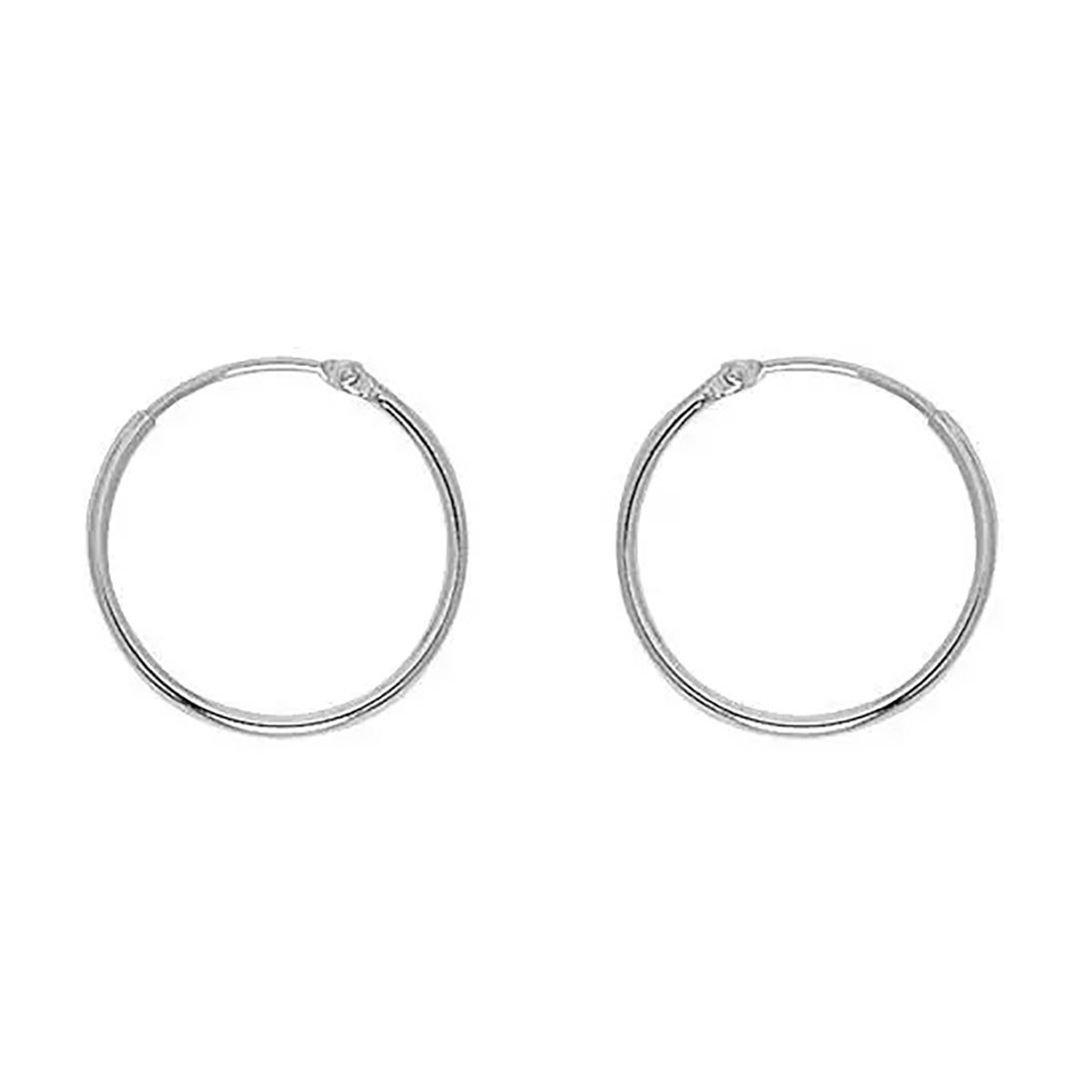 Créoles Brillaxis or blanc 9 carats 16 mm