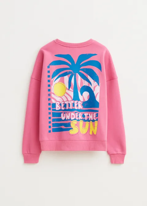 Sweater met print better sun roze (ROS.M)