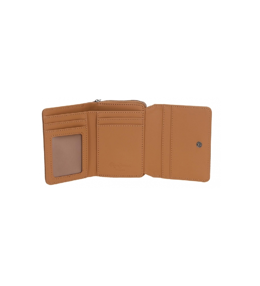 Carteira Pepe Jeans Holly com compartimento para notas marrom