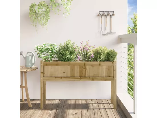 Jardinière avec pieds 110x31x70 cm bois de pin imprégné