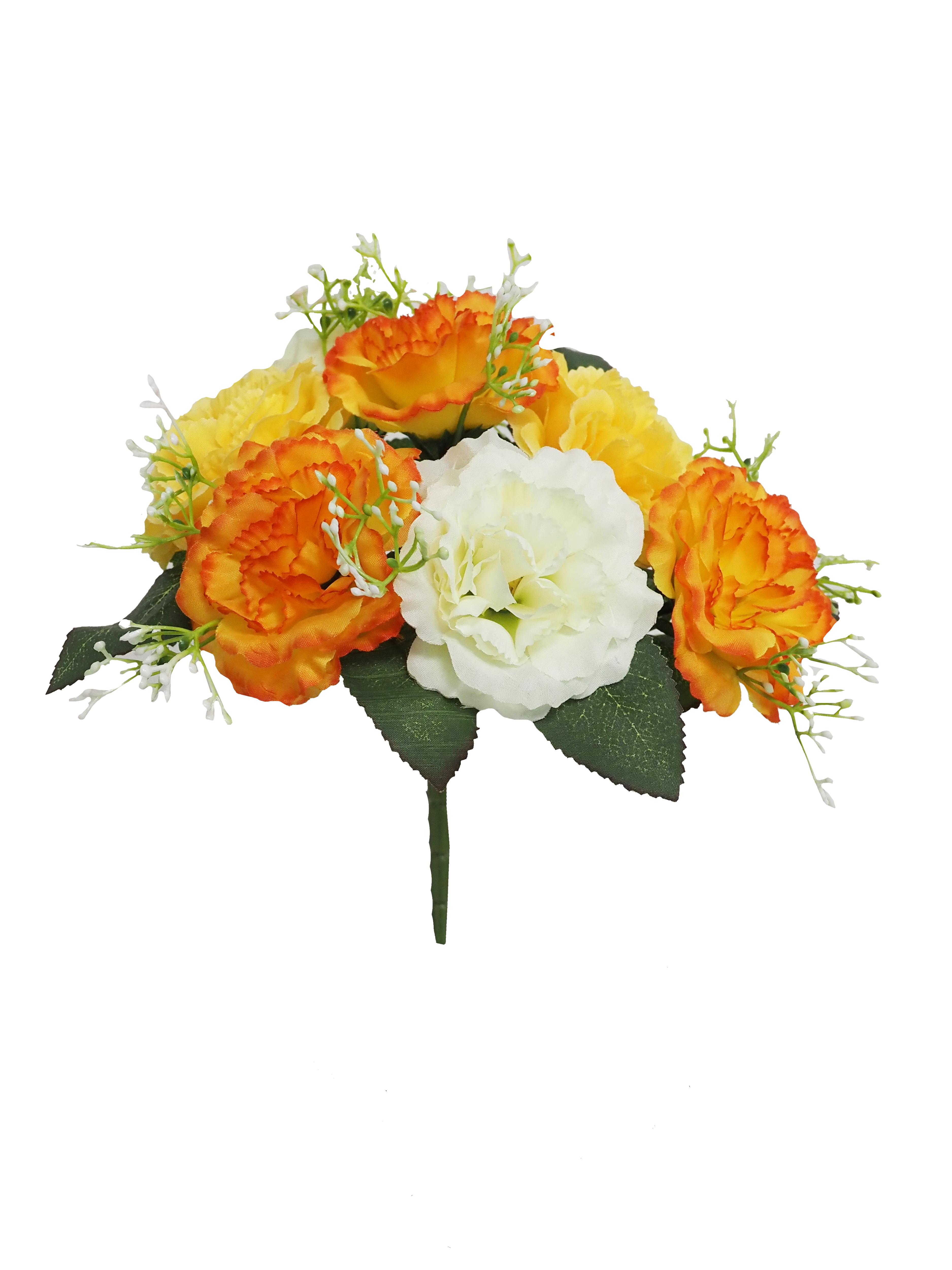 BOUQUET DE 7 OEILLETS H.25CM