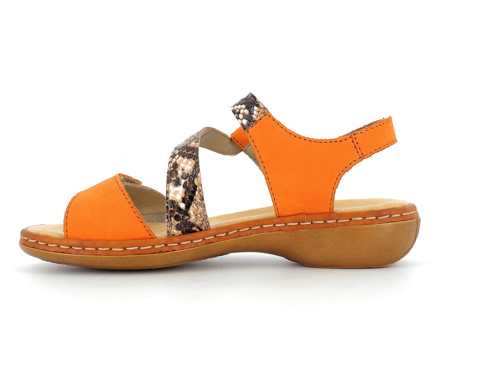 Rieker-659C7 Cuir Orange
